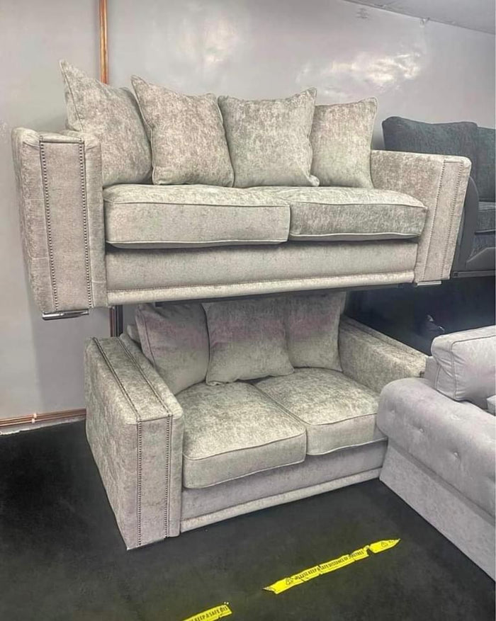 Alaska Truffle Fabric 3+2 Sofa Set