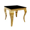 Louith Black Glass Topis Gold Lamp Table