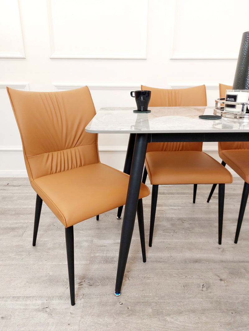 Flora Leather Dining Chair