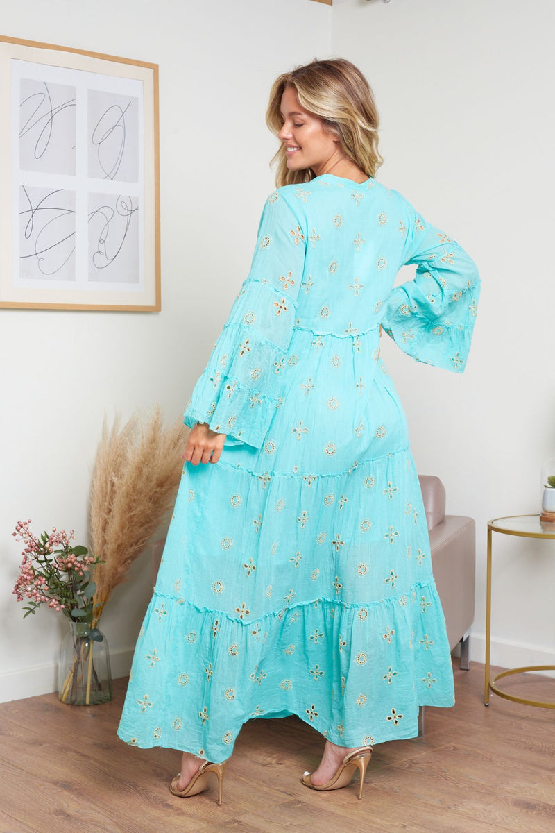 Schifflli Turquoise Dress