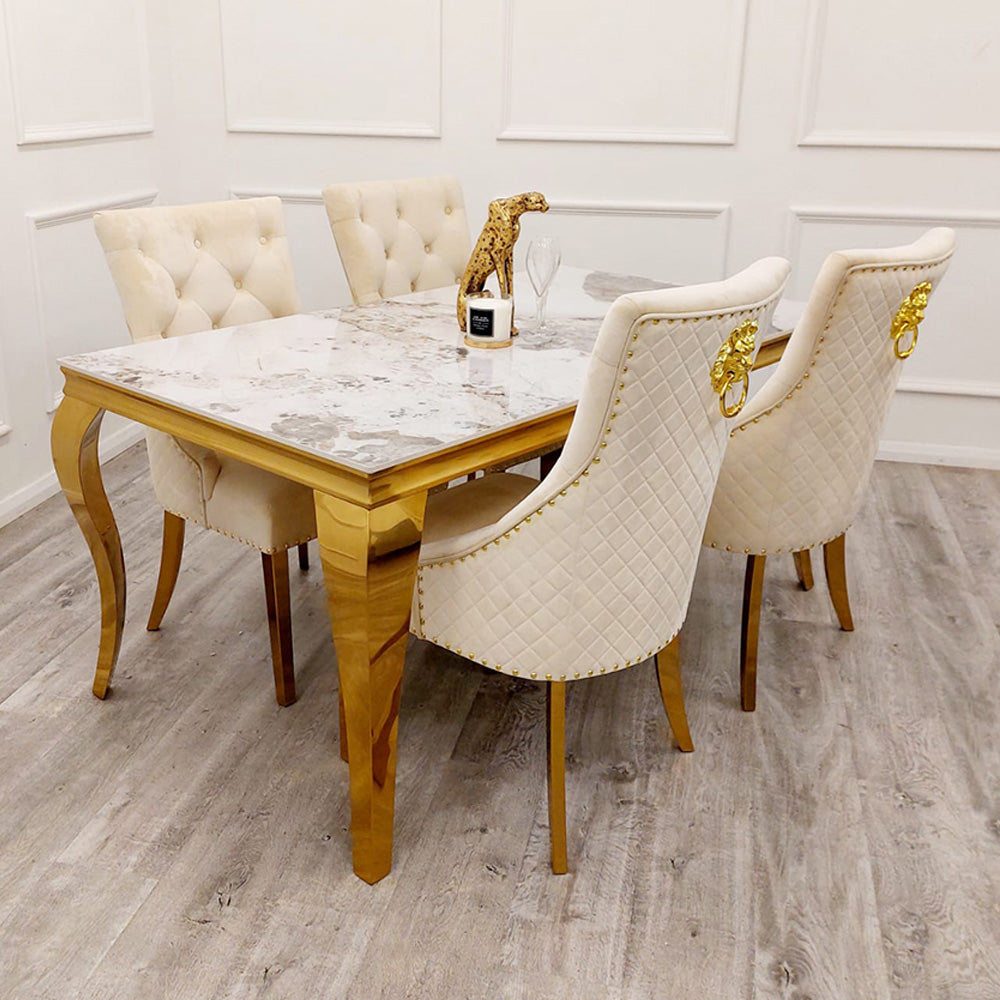 Louis Gold Dining Table