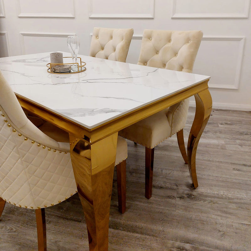 Louis Gold Dining Table