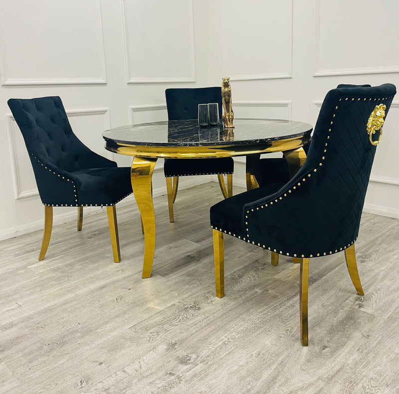 Louis Gold Dining Table