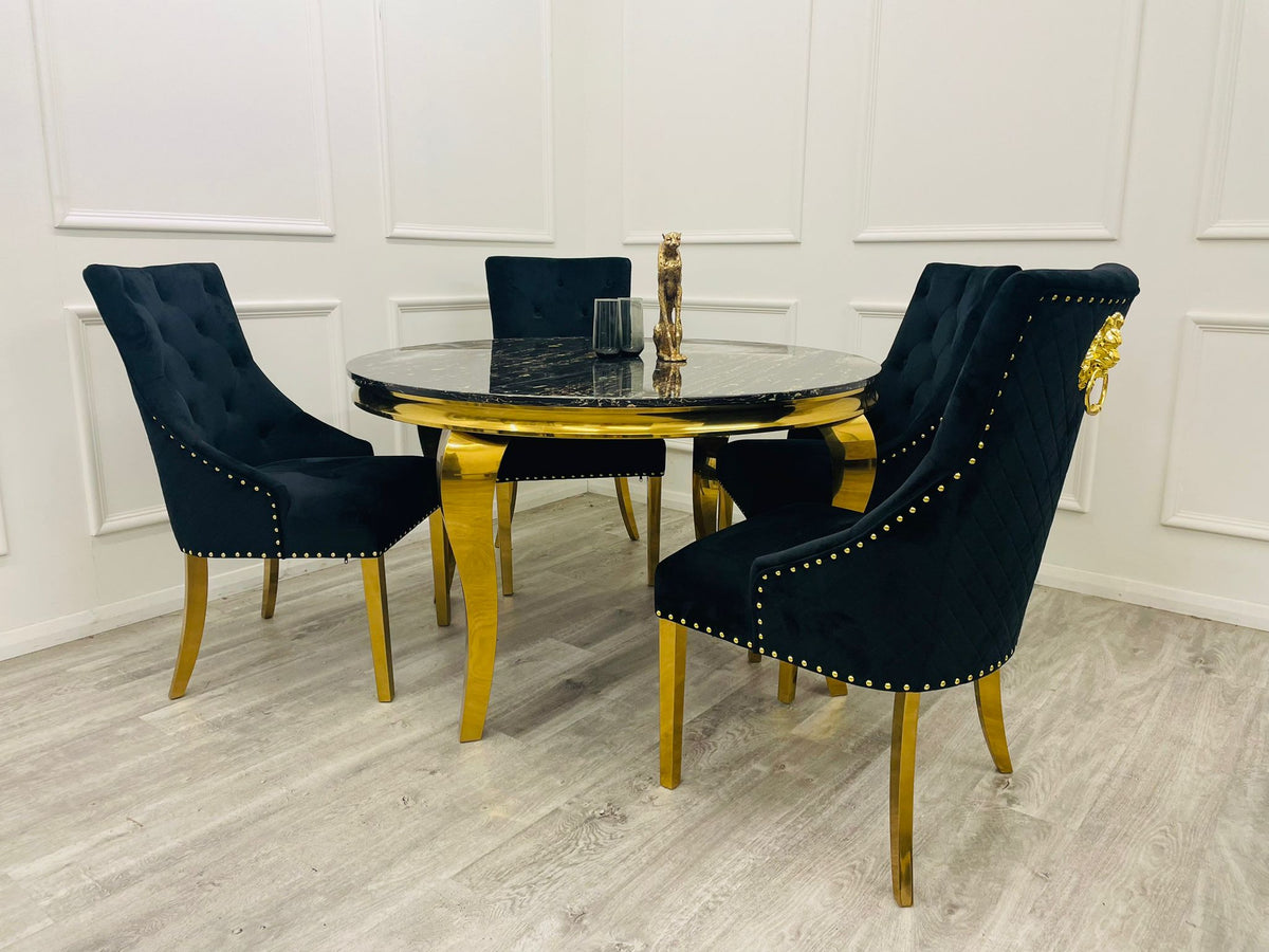 Louis Gold Dining Table