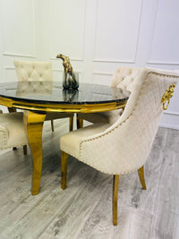 Louis Gold Dining Table