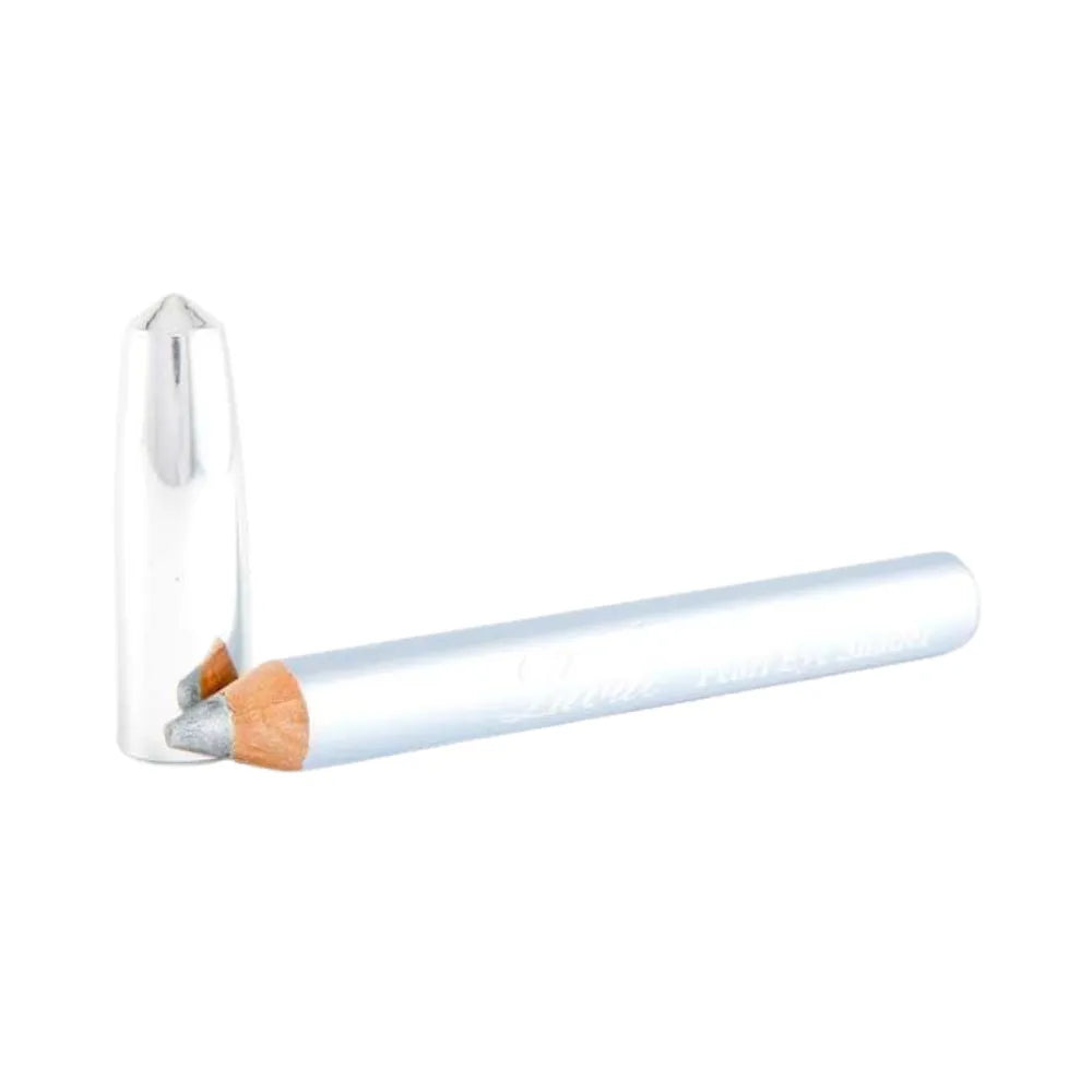 White pen with wooden cap on a white background