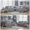 Luxe Plush Steel Grey Sofa 3+2 Seater Sofa Set