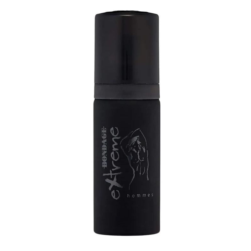 Black deodorant bottle with 'Bombege' branding on a white background