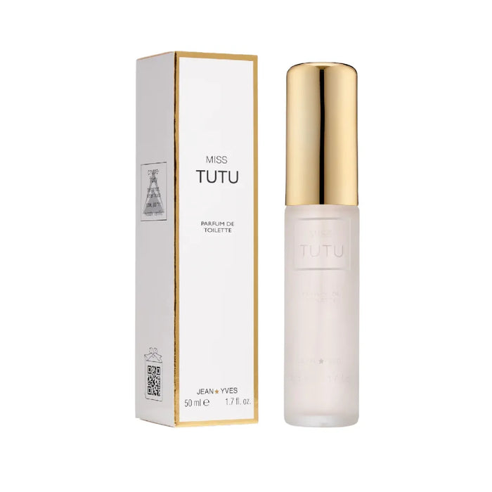 TUTU perfume bottle and packaging on a white background