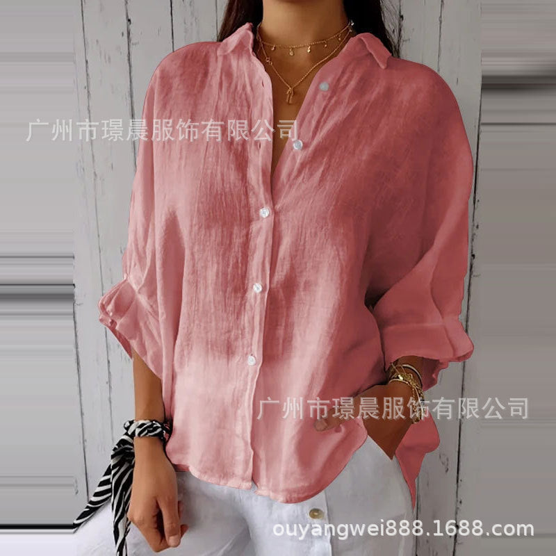 Trade Fashion Casual Cardigan All-match Long Sleeve Loose Top Shirt