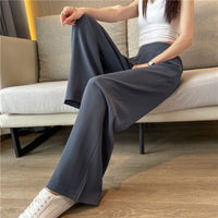 Women's Thin Suit Wide Leg High Waist Pants Loose