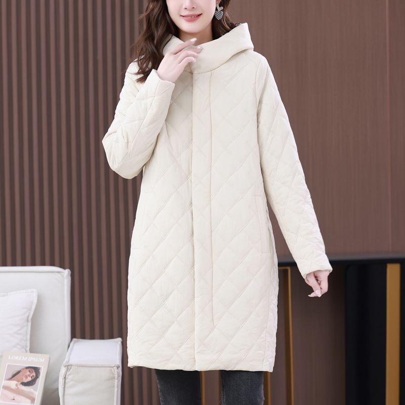 Hooded Mid-length Casual Mom Wear Puffer Jacket