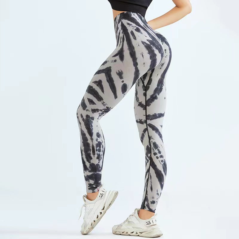 Women's Seamless Tie-dye Print Yoga Pants