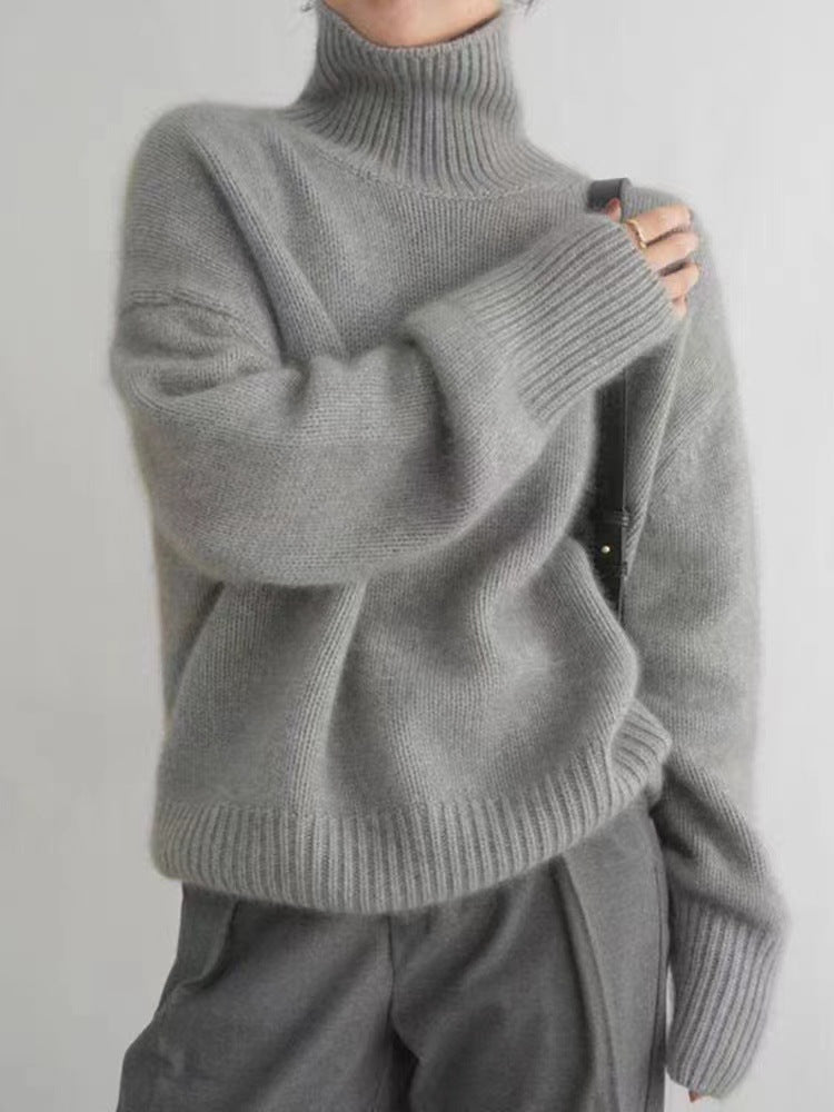 Women's Turtleneck Autumn And Winter Thickening Inner Wear Base Cashmere Sweater Sweater