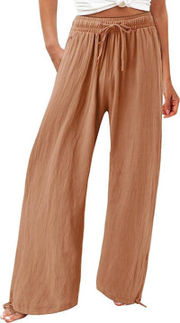 Women's Cotton And Linen Wide-leg Beach Pants Casual Pants