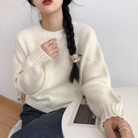 Women's Loose Outer Wear Thick Short Sweater Top