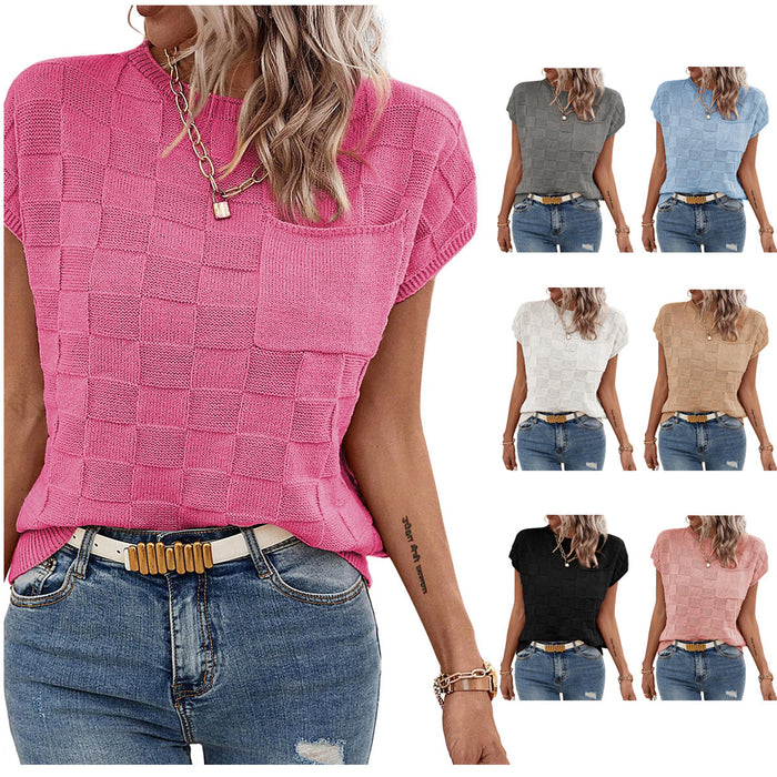 Fashionable Knitted Casual Women's Top