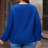 Plus Size Women's V-neck Loose Long Sleeve Top