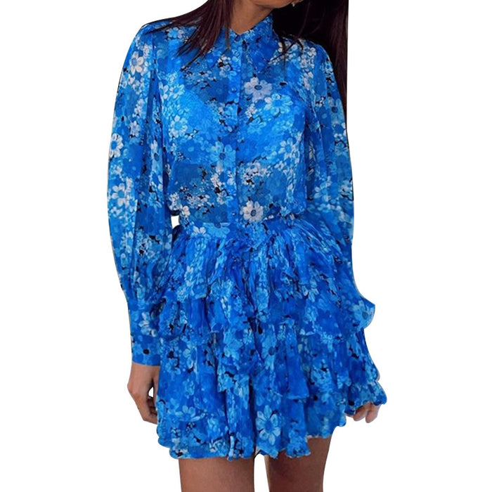 Women's Printed Fashion Long Sleeve Two-piece Set