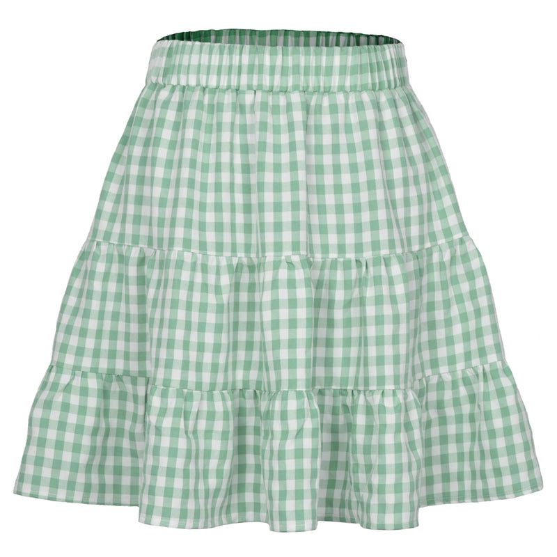 Women's Chaoyang Plaid Skirt High Waist