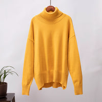 Women's Fashionable All-match Solid Color Turtleneck Sweater