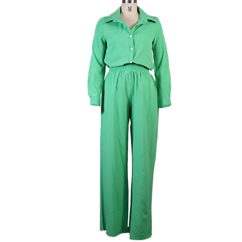 Women's Fashion Cardigan Trousers Two-piece Suit