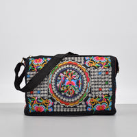 Female Antique Double Sided Embroidery One-shoulder Crossbody Bag