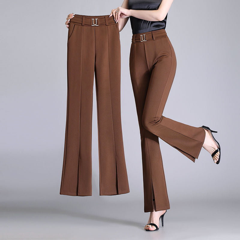 Women's Fashion High Waist Slimming Bell-bottom Pants