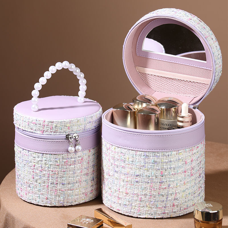 Portable Belt Mirror Simple Cosmetic Bag Large Capacity