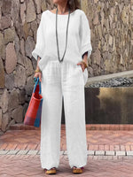 Product Women's Clothes Fashion Cotton Linen Gradient Two-piece Set