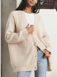 Popular Solid Color Cardigan Sweater Coat For Women