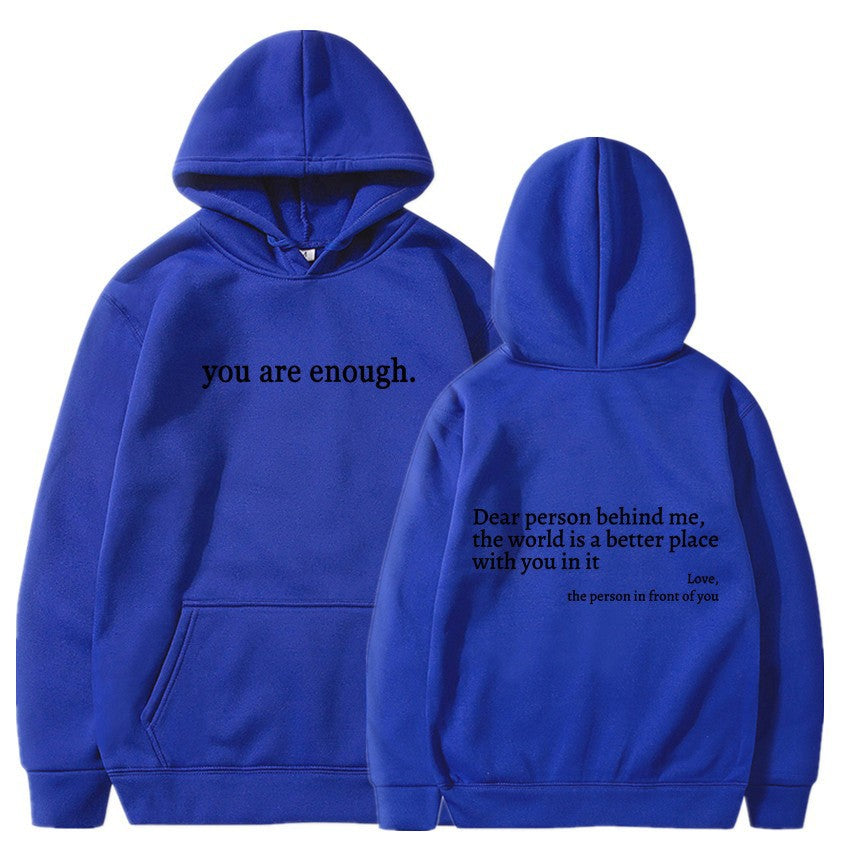 Women's Brushed Hoody Plain Letters