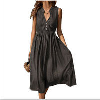 Women's SpringSummer Waist-slimming Long Dress