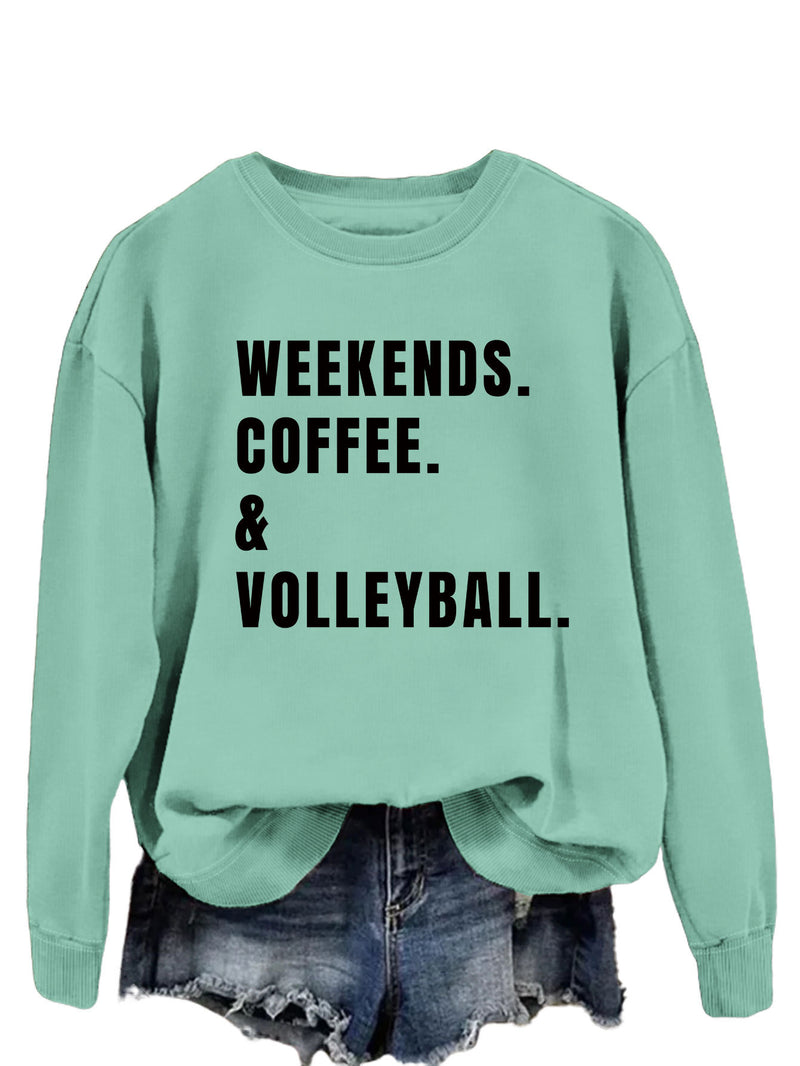 Women's Simple Round Neck Long Sleeve Loose Sweatshirt