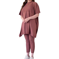 Plus Size Loose Sweater Casual Two-piece Suit