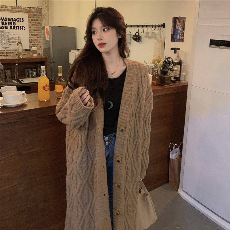 Fashion Loose Sweater Coat Women's Thickened