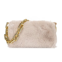 Women's Fashion Chain Shoulder Plush Underarm Bag