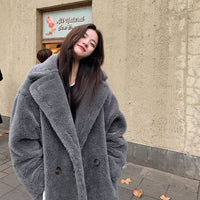 Lamb Wool Coat For Women Winter Warm