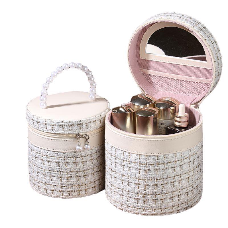 Portable Belt Mirror Simple Cosmetic Bag Large Capacity