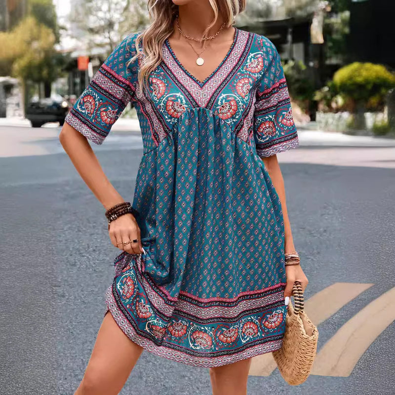 Women's Temperament Leisure Holiday Ethnic Style Dress