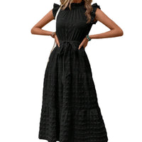 Women's Fashionable Stringy Selvedge Lace-up Dress