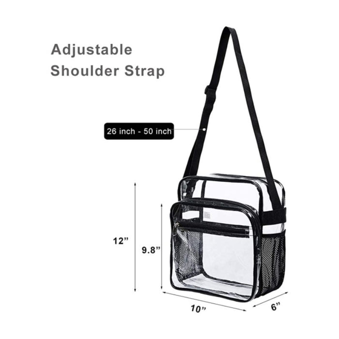 PVC Transparent Cross Body Crossbody Travel Portable Bag