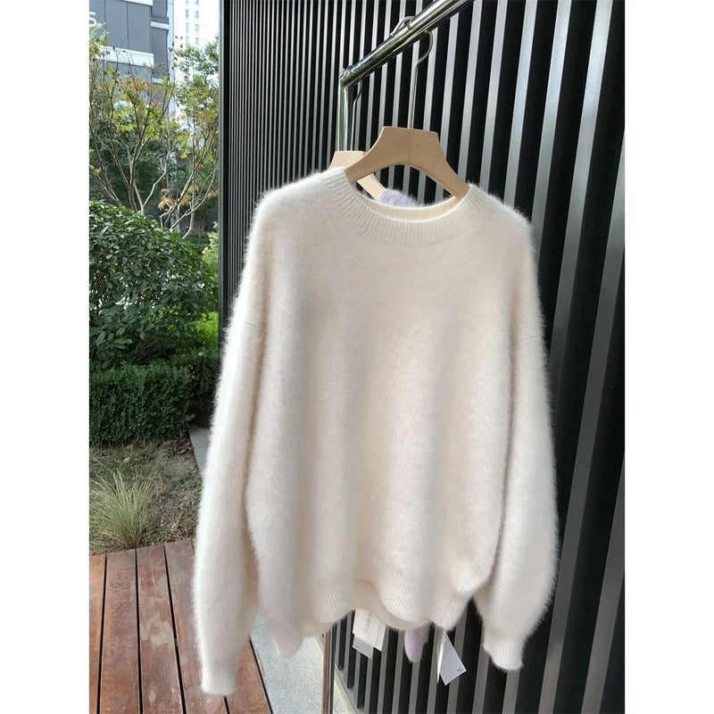 Women's Autumn And Winter Mohair Loose Sweater