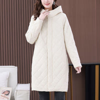 Hooded Mid-length Casual Mom Wear Puffer Jacket