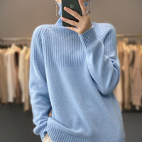 Pure Wool Sweater Pullover Niche Solid Color