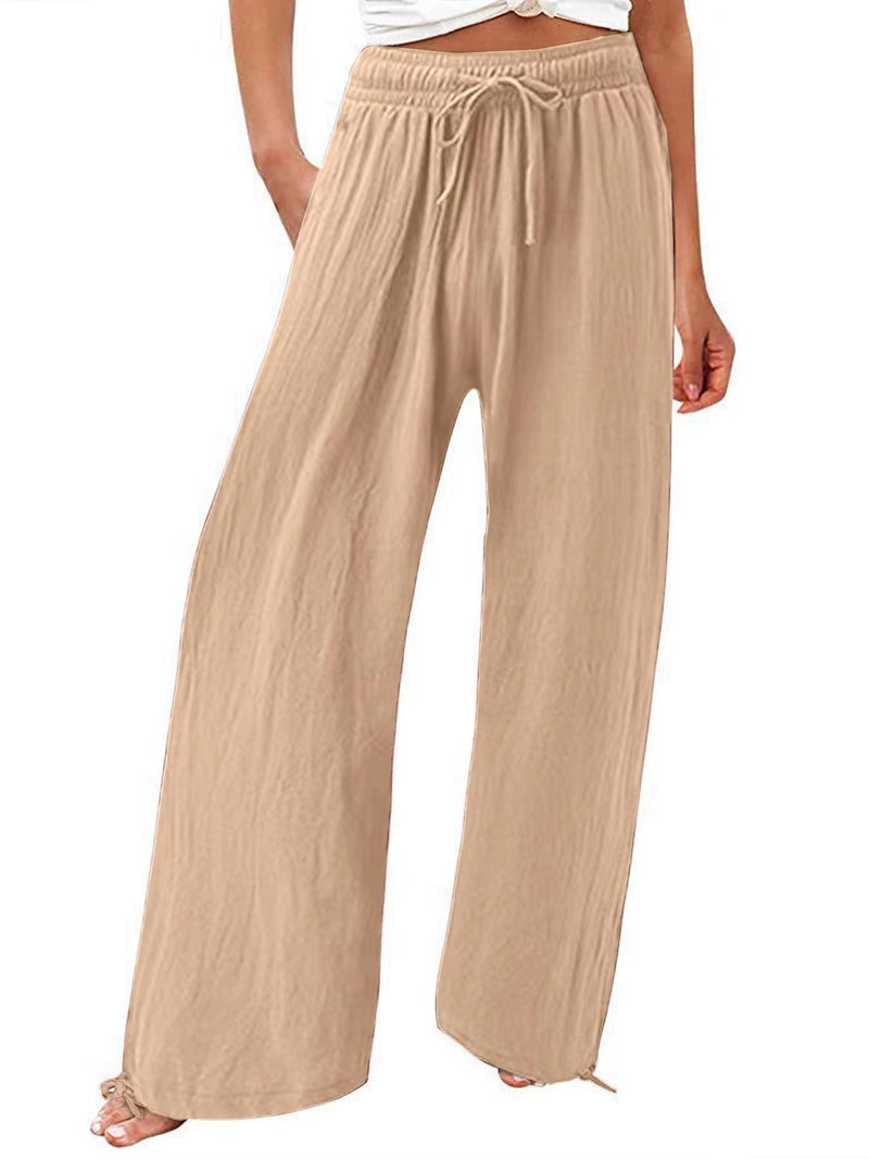 Women's Cotton And Linen Wide-leg Beach Pants Casual Pants