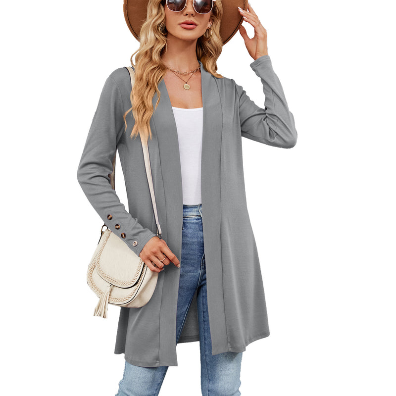 Loose Long Sleeve Cardigan Knitted Coat Women