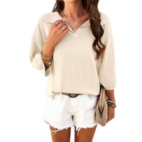 Women's Elegant Lapel Loose Sweater