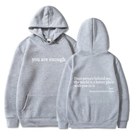 Women's Brushed Hoody Plain Letters