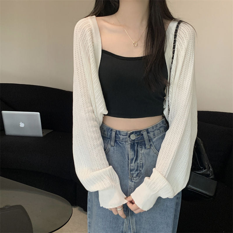 Women's Summer Hollow-out Long-sleeved Sweater Top